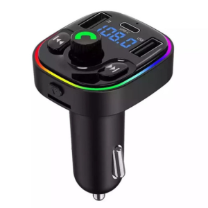 Bluetooth Car FM Transmitter, Wireless Audio Adapter Receiver for Universal Cell Phone And Bluetooth Device (Black)