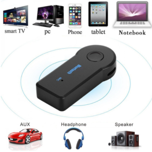 Bluetooth Receiver for Car, Aux Bluetooth Car Adapter 5.0 for Wired Speakers/ Headphones/ Home Music Streaming Stereo (Black)