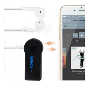 Bluetooth Receiver for Car, Aux Bluetooth Car Adapter 5.0 for Wired Speakers/ Headphones/ Home Music Streaming Stereo (Black)