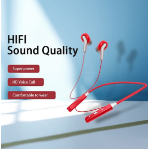 Bluetooth Wireless Sport Earphones Neck band for Universal Cell Phone And Bluetooth Device (Red)