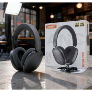 Bluetooth Wireless Surround Sound Headphones with Active Noise Cancellation and Micro SD Card Slot K601ANC (Black)
