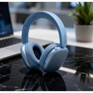 Bluetooth Wireless Surround Sound Headphones with Active Noise Cancellation and Micro SD Card Slot K601ANC (Silver)