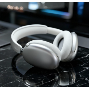 Bluetooth Wireless Surround Sound Headphones with Active Noise Cancellation and Micro SD Card Slot K601ANC (Silver)