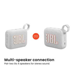 JBL GO 4 Ultra-Portable Wireless Speaker (White)
