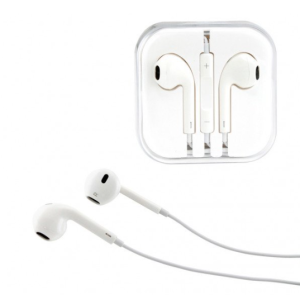 iPhone AUX Style Stereo Earphone Headset with Mic and Volume Control (White)