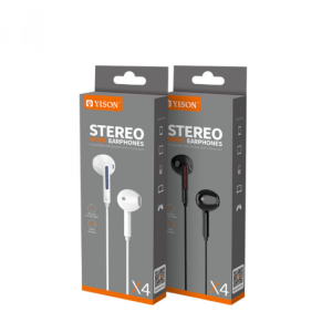 Earphones with Microphone 3.5mm Aux Auxiliary Cable (White)