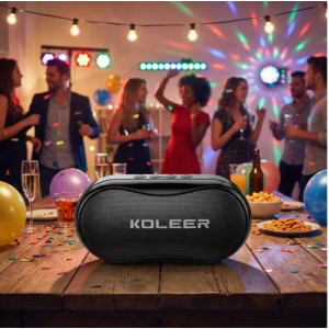 Bluetooth Speaker with FM Radio, USB, Micro SD Slots & Detachable Strap S29 (Red)