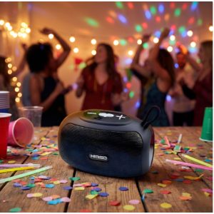 Bluetooth Speaker with Hook Handle – FM Radio, USB & Micro SD Music Playback KMS347 (Lake Blue)