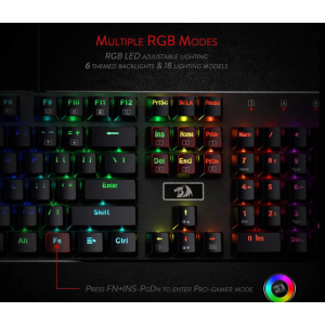 Redragon K556 RGB LED Backlit Wired Mechanical Gaming Keyboard