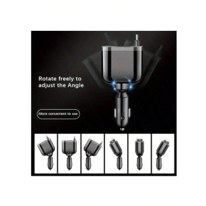 YITUMU 66W Retractable Car Charger With Digital Display, 5-In-1