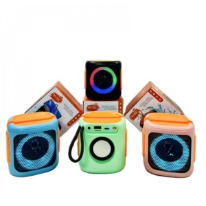 Bluetooth Wireless Speaker with Phone Stand Slot – Loud Sound, LED Light, Compact & Portable 688 (Green)