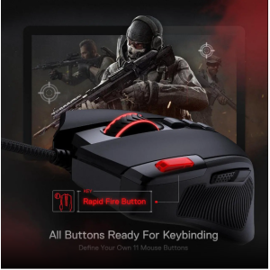 Redragon M612 Predator RGB Gaming Mouse, 8000 DPI Wired Optical
