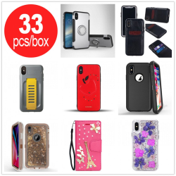 33pc Lot of Apple iPhone XS / X Assorted Mix Style and Color Cases