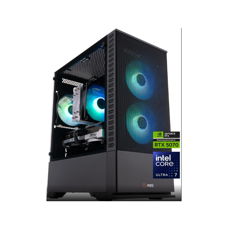 ABS Cyclone Aqua Gaming PC - Windows 11 - Intel Core Ultra 7 265KF - GeForce RTX 5070