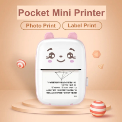 Cartoon Bear Mini Printer - Mobile Connectivity