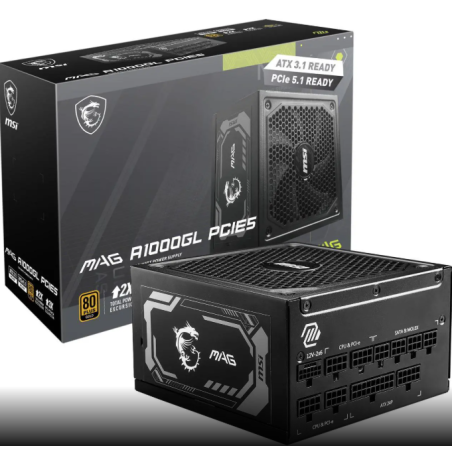 MSI MAG A1000GL PCIE5, Fully Modular Compact Gaming 1000W