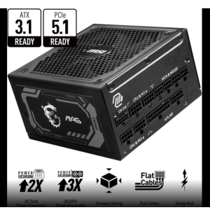 MSI MAG A1000GL PCIE5, Fully Modular Compact Gaming 1000W