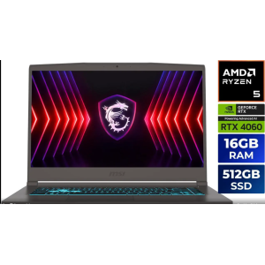 MSI Thin A15 - 15.6" GeForce RTX 4060 Laptop GPU - AMD Ryzen 5 7535HS - 16GB Memory - 512 GB