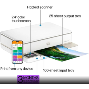 HP Envy 6155e All-in-One Inkjet Printer, Color Mobile Print, Copy, Scan, Mobile