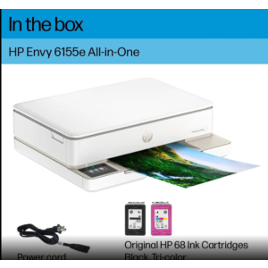 HP Envy 6155e All-in-One Inkjet Printer, Color Mobile Print, Copy, Scan, Mobile