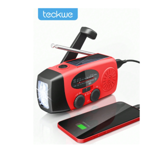 Teckwe Hand Crank Radio With 2000mAh Cellphone