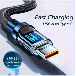180W Ultra Fast Charging USB A To Type-C Cable