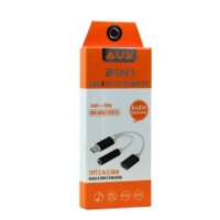 2-in-1 USB to Aux Audio Jack Adapter