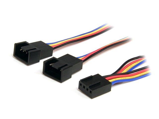 StarTech Cable FAN4SPLIT12 12in 4-Pin Fan Power Splitter Cable Female...