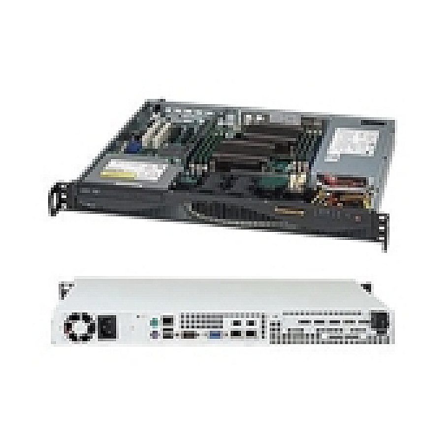 Supermicro Case CSE-512F-350B1 1U 350W 2x3.5 inch fixed drive bay SAS...