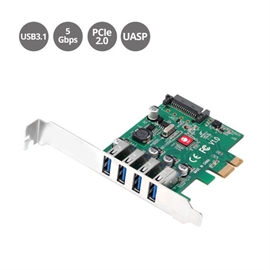 SIIG Controller card JU-P40A11-S1 Display Port SuperSpeed USB3.0 4-Po...