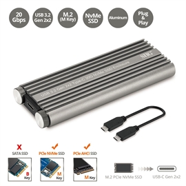 SIIG Removable Storage Devices JU-SA0X11-S1 USB3.2 Gen 2x2 Type-C 20Gbps MVMe SSD Enclosure Brown Box