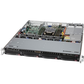 Supermicro Case CSE-813MF2TQC4-R407CB 1U 4x3.5" hot-swap SAS3/SATA 40...