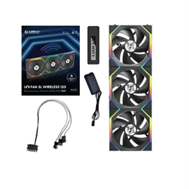 Lian-Li Fan 12SL1W3B UNI FAN SL 120 Wireless RGB 120mm Fan 3 pcs pk B...