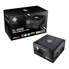 ASRock Power Supply SL-650G 650 Watts ATX 12V 80+GOLD Fully Modular 1...