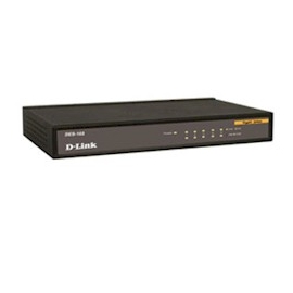 D-Link Switch DGS-105 5-Port Gigabit QoS Switch Metal Chassis Jumbo F...