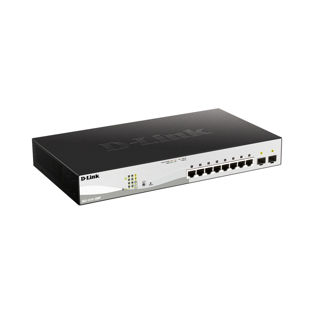 D-Link Networking DGS-1210-10MP 10PT Smart Managed Gigabit PoE Switch...