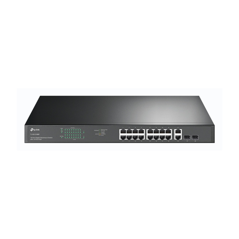 TP-Link Switch TL-SG1218MP 18-Port Gigabit Rackmount Switch with 16-P...