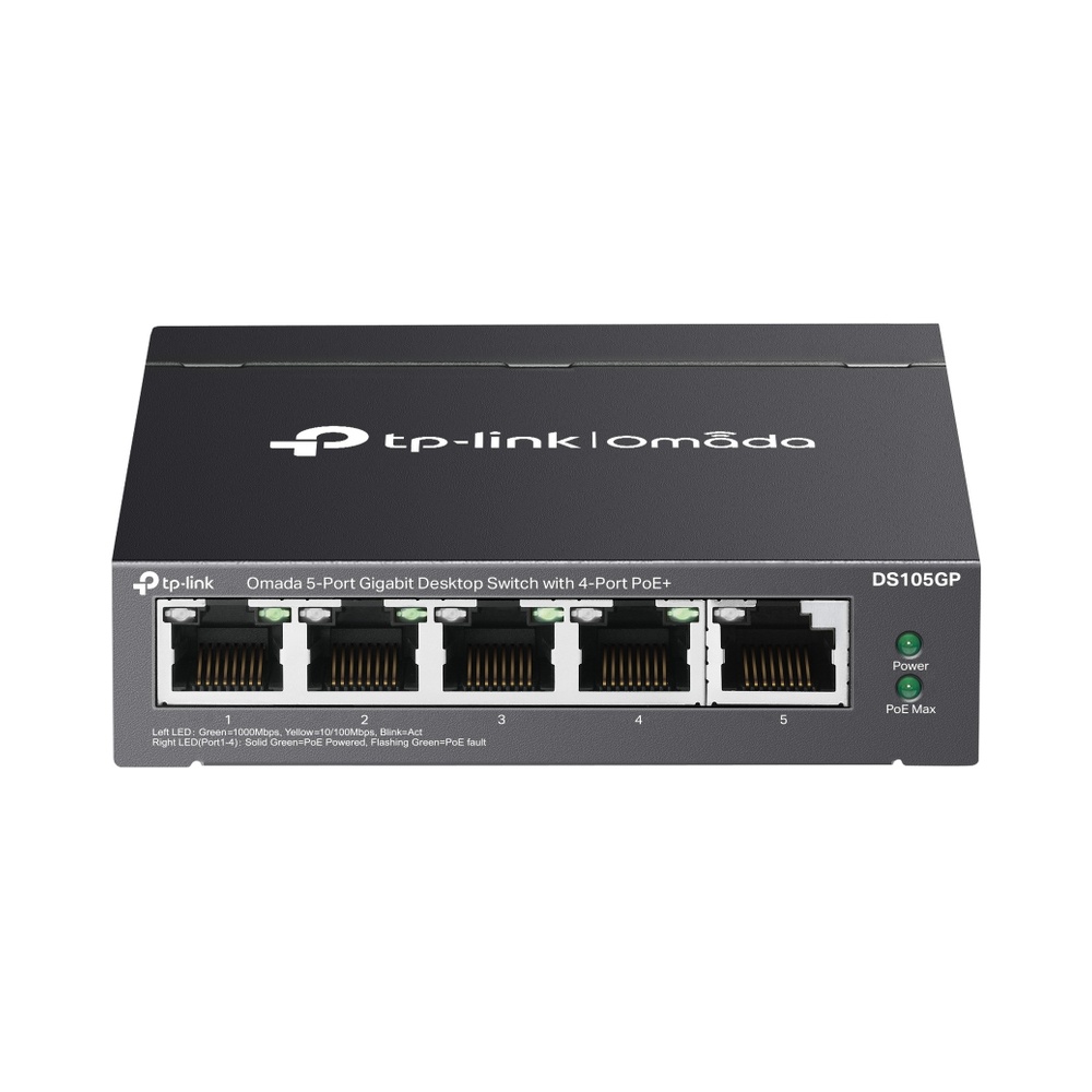 TP-Link Switch DS105GP Omada 5Port Gigabit Desktop Switch with 4 Port...