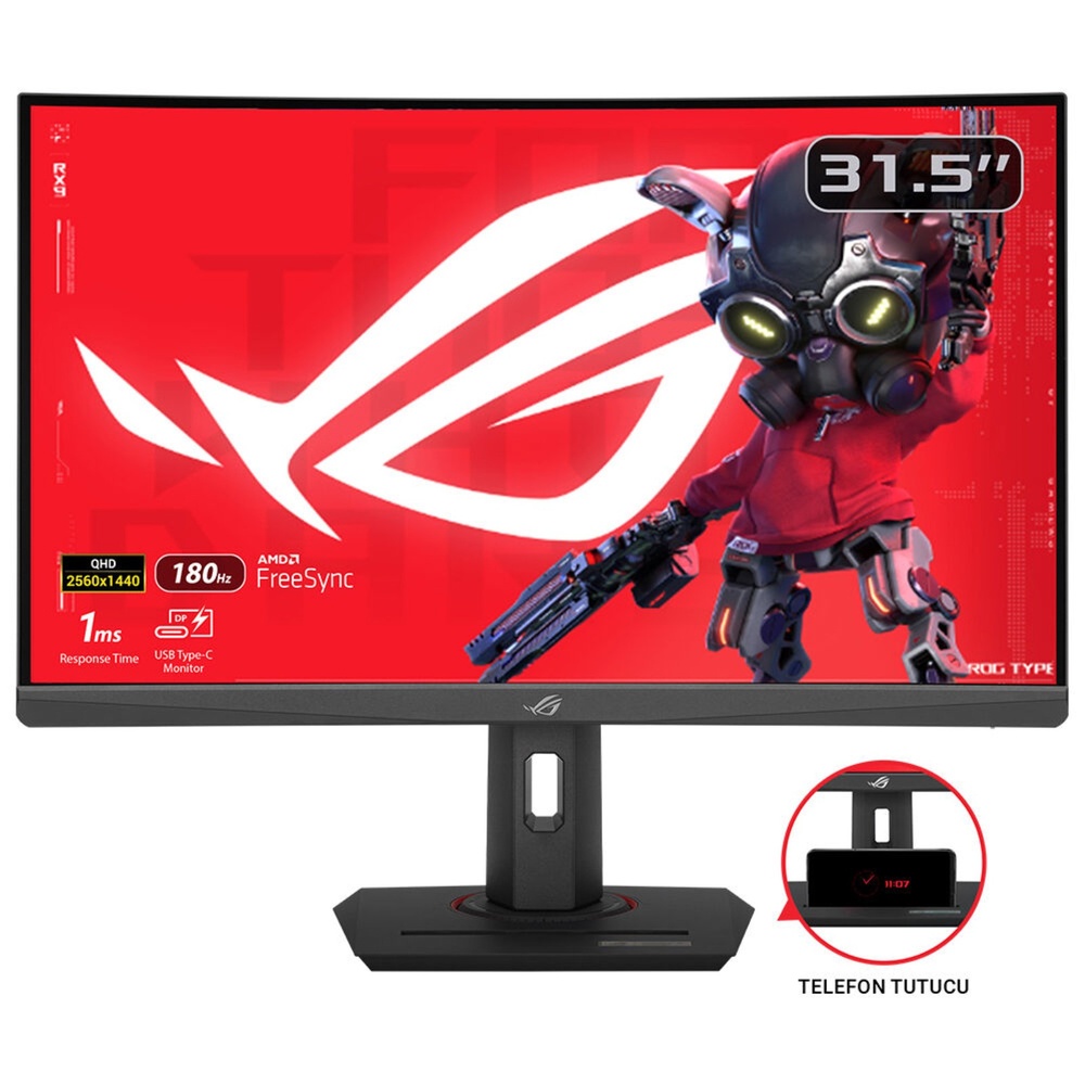 ASUS Monitor XG32WCS 32" Fast VA 2560x1440 16:9 1ms 180Hz DP/HDMI/USB...