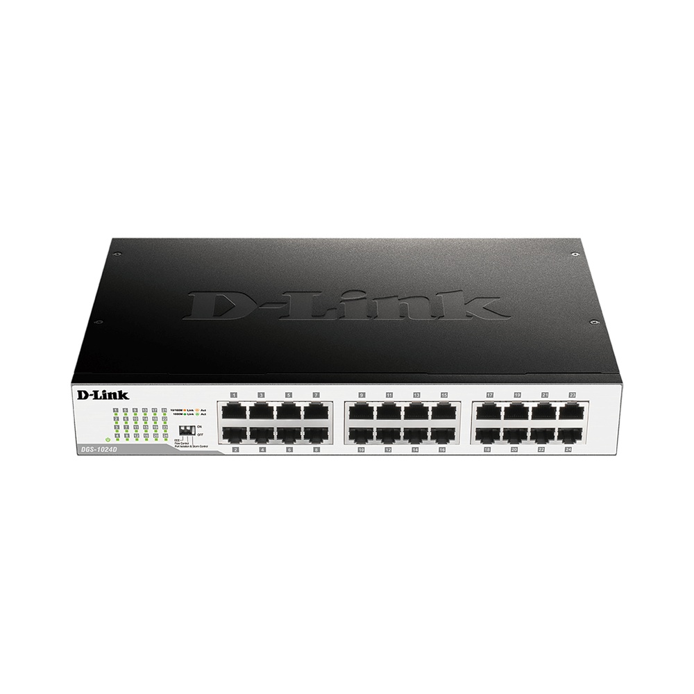 D-Link Swith DGS-1024D 24-Port 10/100/1000 Rackmountable Switch 48Gbps