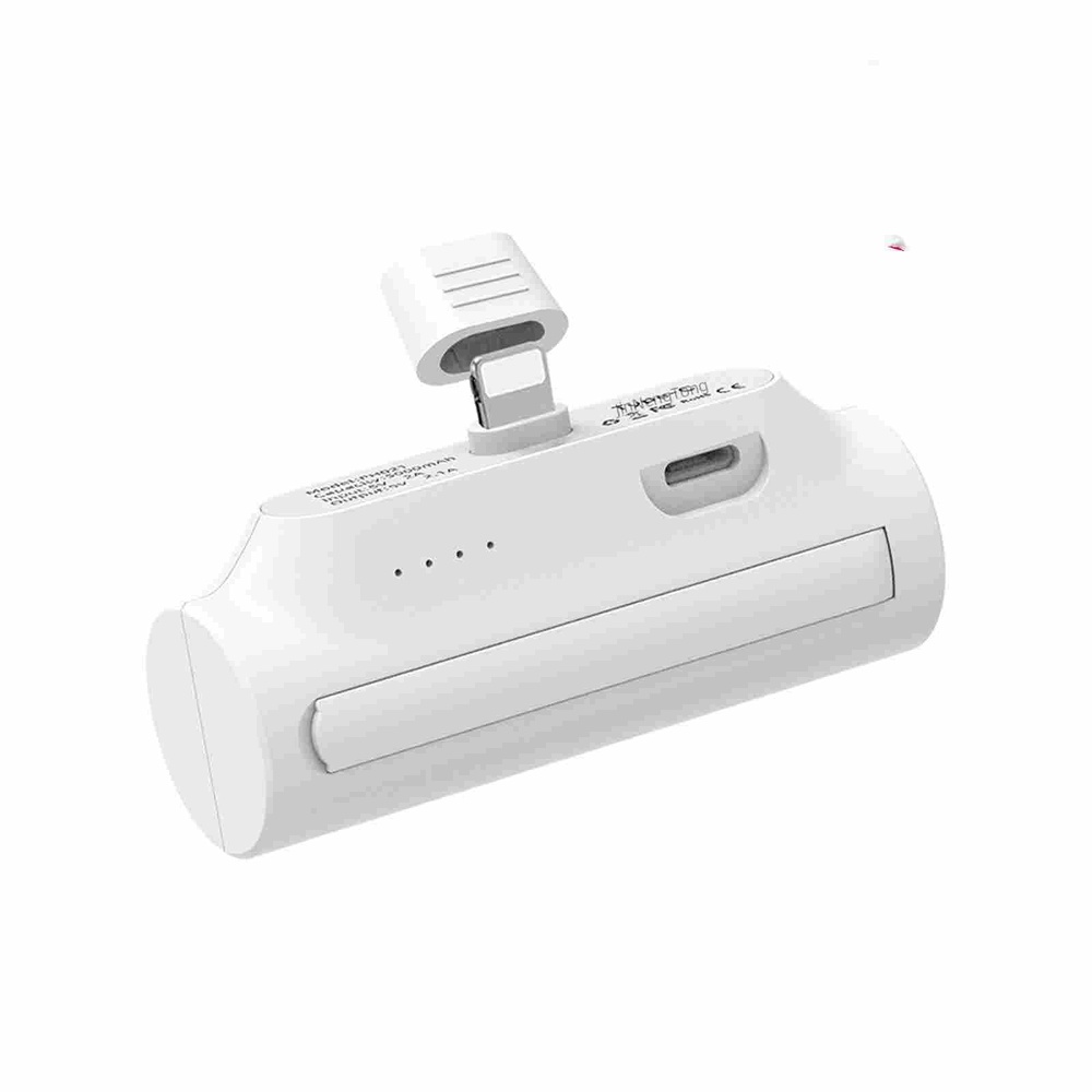 Mini Capsule Charging Treasure Tail Plug Portable White Apple interface