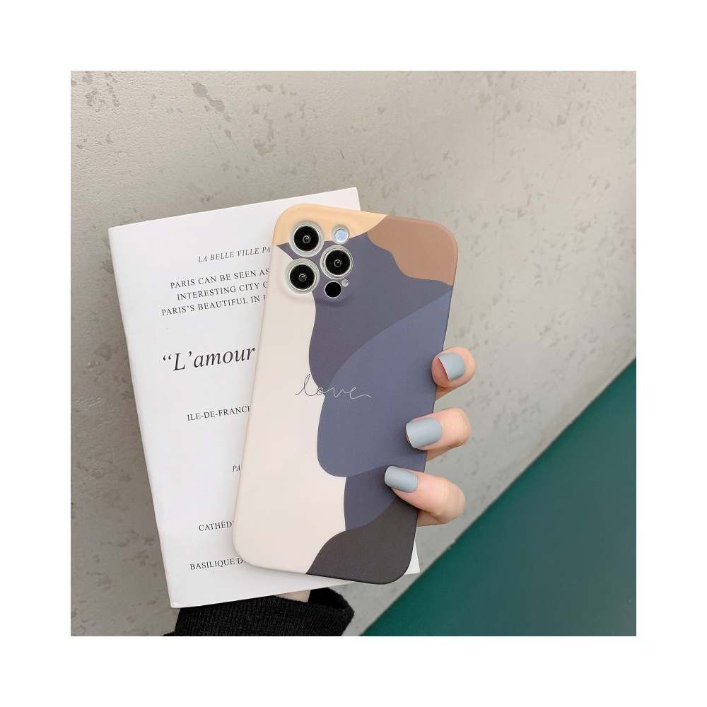 Morandi Mobile Phone Case Silicone Personality Creative Anti-fall All...