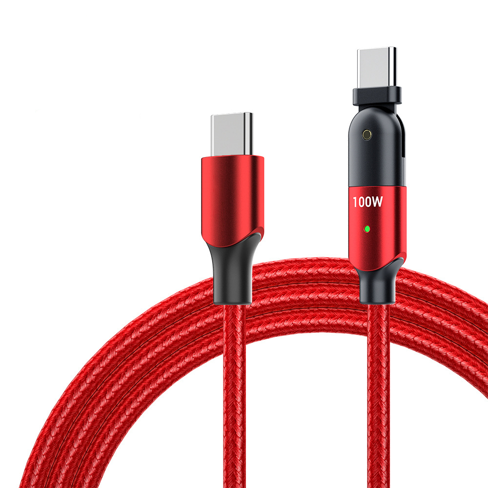 usb c car charger Red-1.2m100w