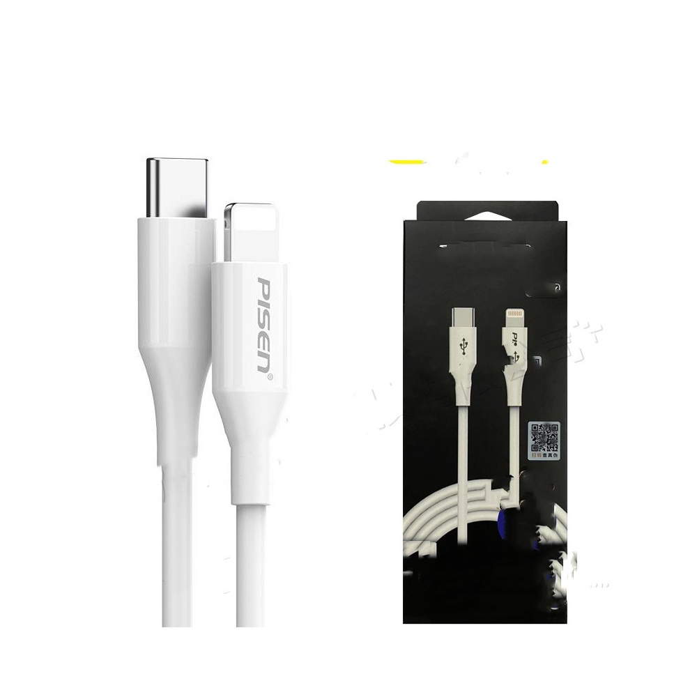 White Fast Charger Cable Single Line 3 Style