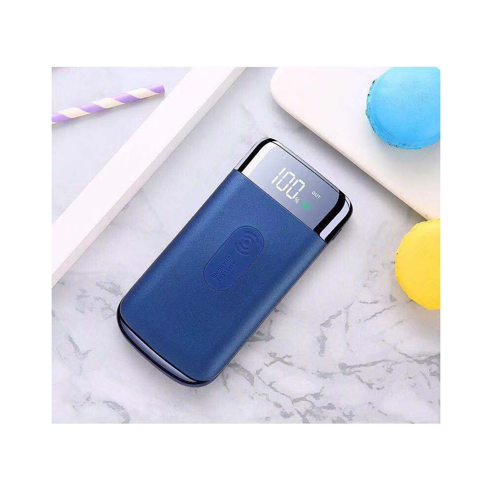 Wireless charging treasure mobile power Blue