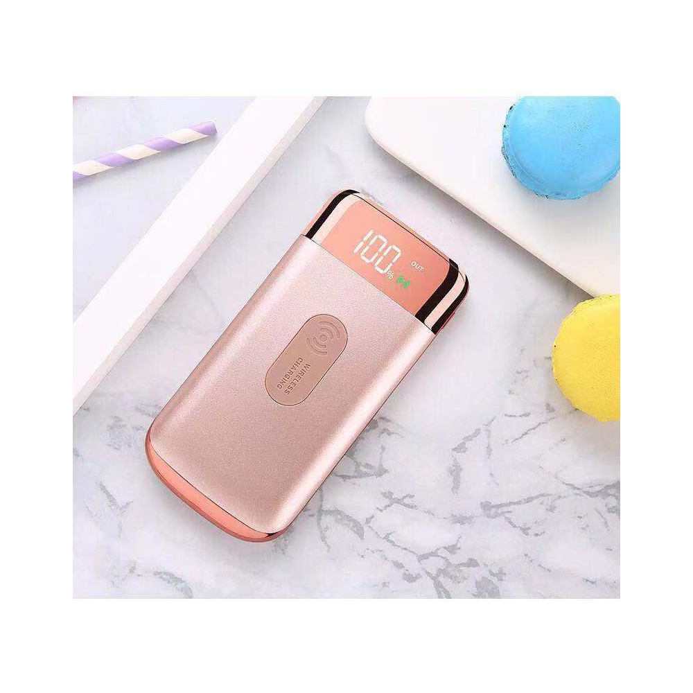 Wireless charging treasure mobile power Rose gold