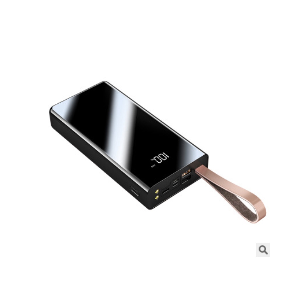 Mirror digital display large capacity power bank Black-30000MA