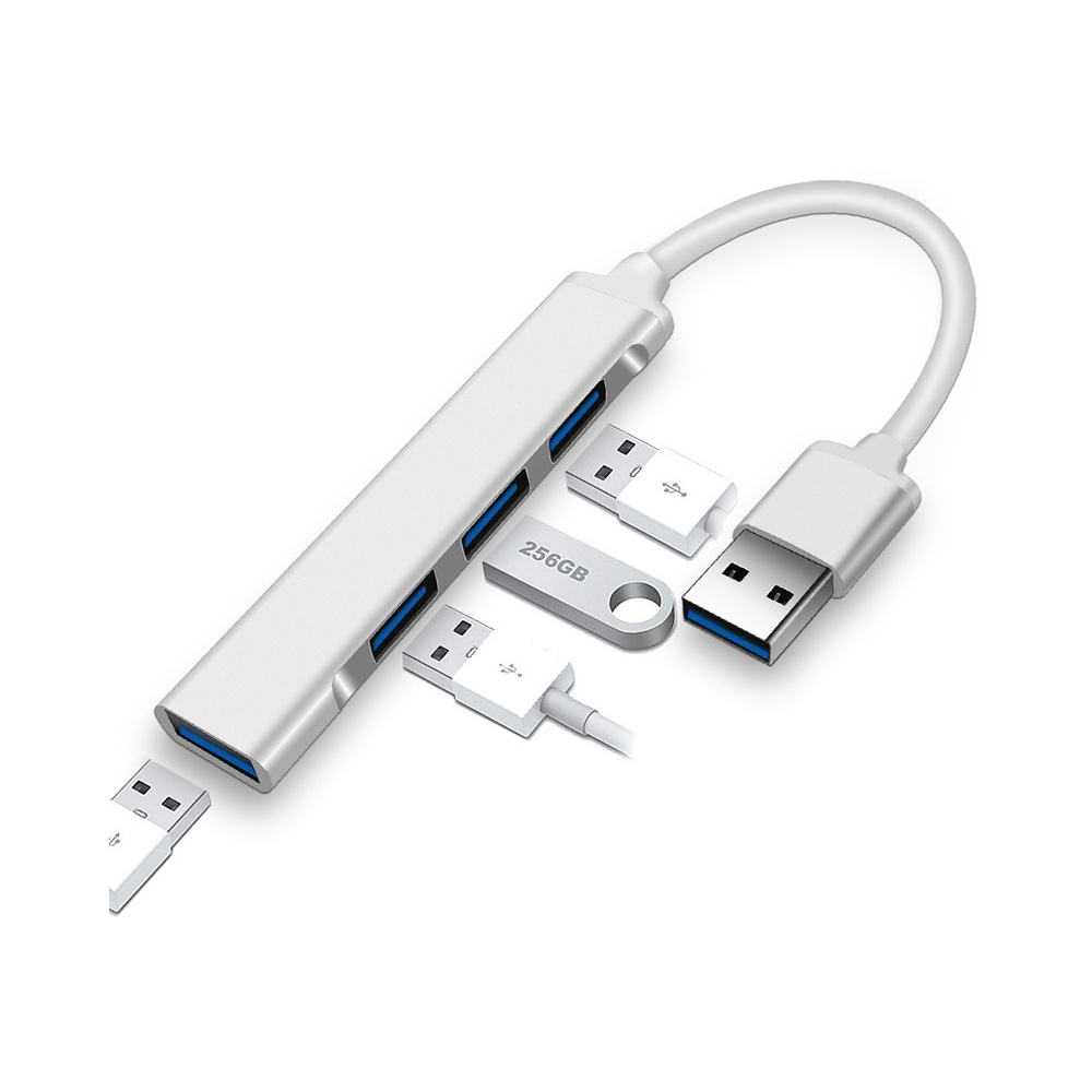 Extender adapter for notebook desktop computer one for four Silver