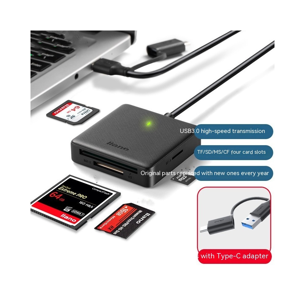 SDTFCFmemory Card USB30 High-speed Multi-drive Letter Card Reader USB...