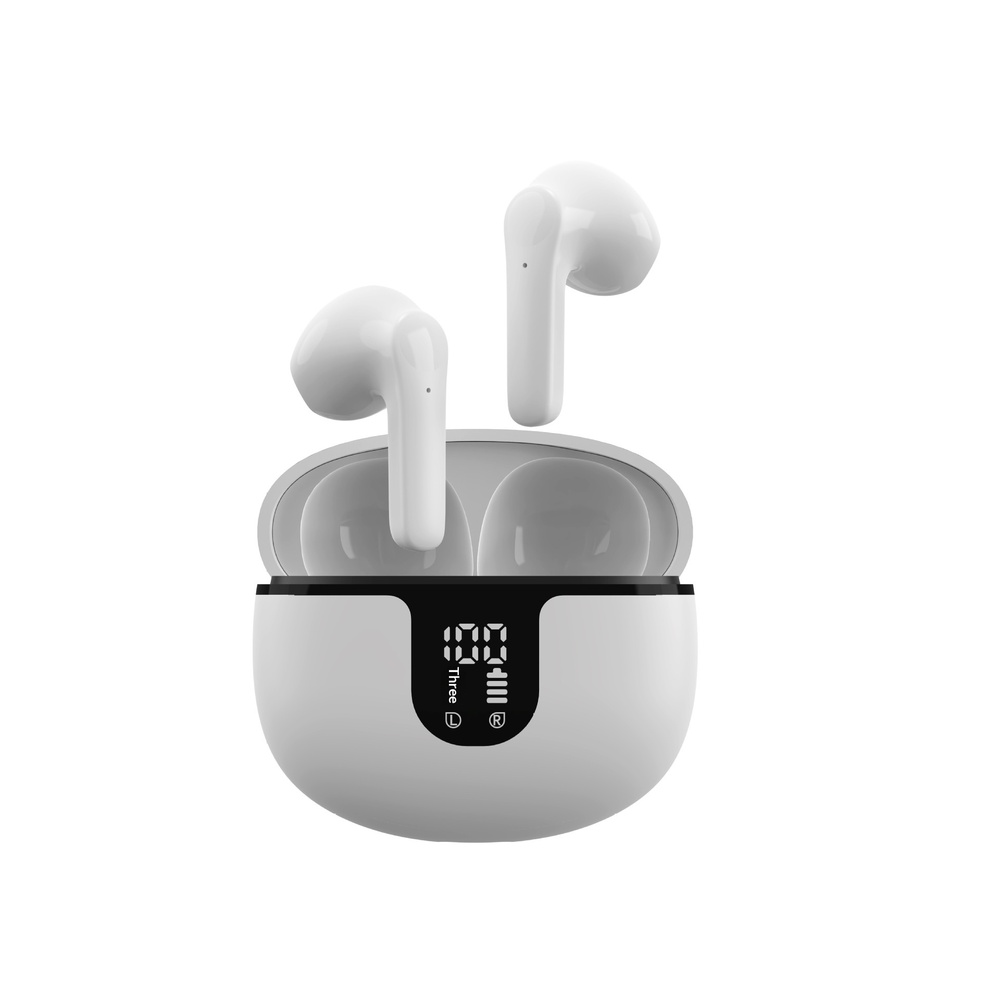 High-definition Digital Display Wireless Sports Headphones White